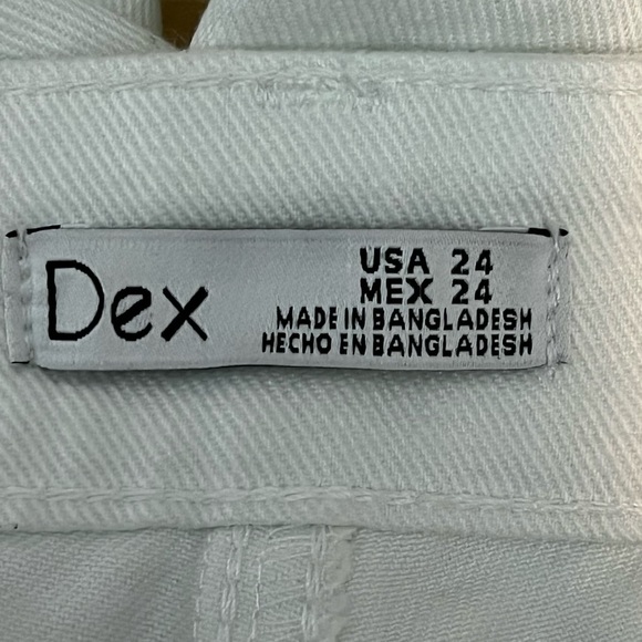 Dex White Shorts Bling on Pocket - Picture 3 of 10